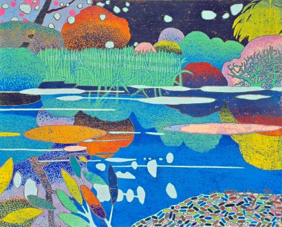 Randomicity -물의 축제  - a Paint Artwork by Jang Chil Choi 